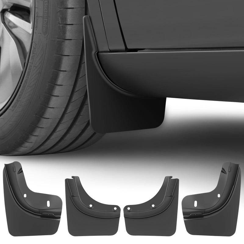 Abystar Mud Flaps for Tesla Model Y Juniper 2026, Custom Fit Splash Guards, No Drilling Required, All-Weather Protection, Front & Rear Fender Accessories - Image 1